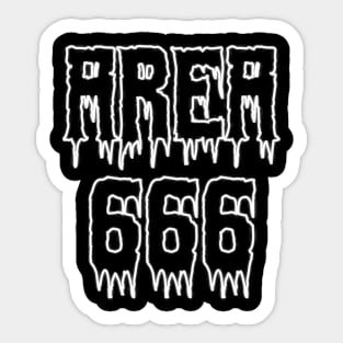 Area 666 (White) Sticker